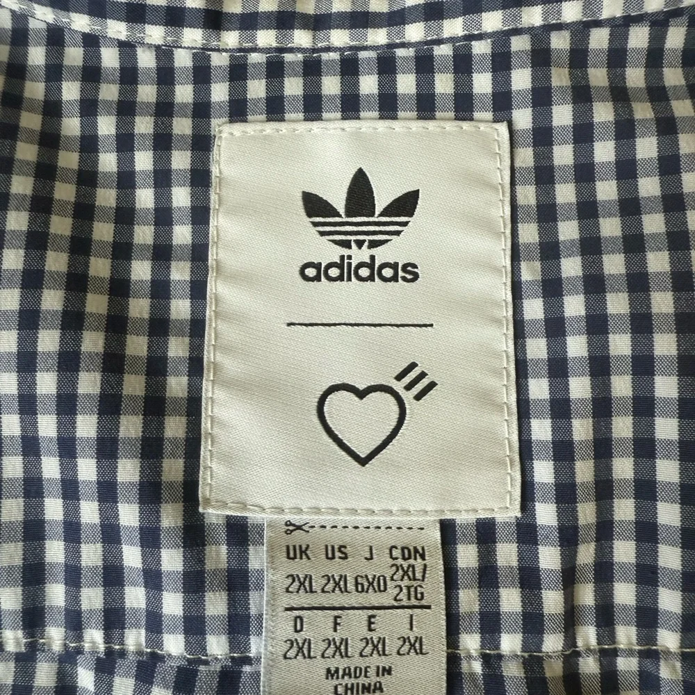 adidas Black and White Gingham Button Down Shirt - Picture 3 of 4
